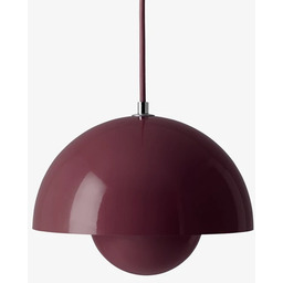 Lampa Wiszące &Tradition, Flowerpot VP1, ściemnialny, fioletowy, salon,
