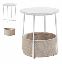 Stolik kawowy z koszem okrągły 45 x 45