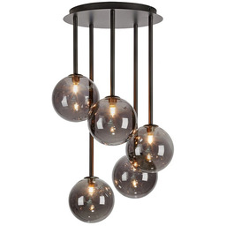 Markslöjd - Universe 5 Lampa Sufitowa Czarny/Przydymiony