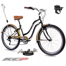 Rower Damski Miejski 26 Beach Cruiser Odblaski Dzwonek