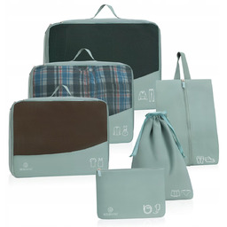 Betlewski BPO-02 ZIELONY 6 organizerów do walizki TRAVEL