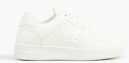 Cropp - Gładkie białe sneakersy - Biały