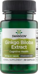 Swanson Ginkgo Biloba Extract, miłorząb dwuklapowy 30 kapsułek