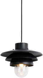 QAZQA Designerska wisząca lampa zewnętrzna czarna IP44 -