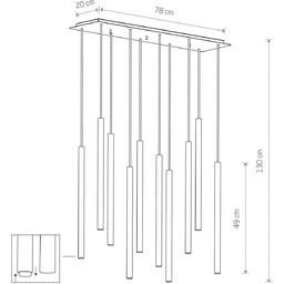 Lampa wisząca Laser Nowodvorski Lighting, możliwość ściemniania, multikolor,