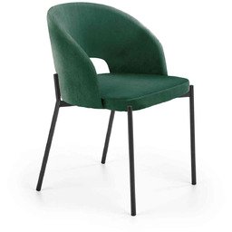 Krzesło k455 ciemny zielony (tkanina velvet) halmar