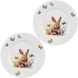 Orion Zestaw talerzy deserowych porcelanowych WIOSNA zając 20
