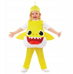 Kostium Strój dziecięcy Baby Shark Rekin żółty 2-3