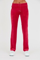 JUICY COUTURE Czerwone spodnie dresowe Del Ray Pocket