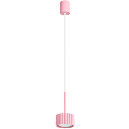 Lampa wisząca aluminiowa różowa 1-punktowa AURA 1