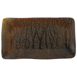 Półmisek prostokątny Genesis 280x150 mm kamionka brąz -