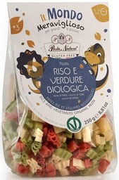 MAKARON (RYŻOWY TRÓJKOLOROWY) DLA DZIECI DINOZAURY BEZGLUTENOWY BIO