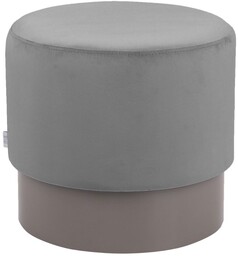 Pufa Vinci Grey Round, okragła, do salonu,