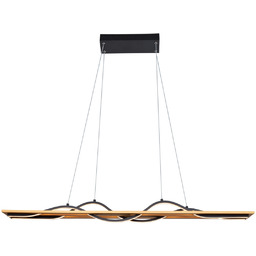 Italux Conato PND-23848-30W-BK-GD lampa wisząca nowoczesna czarna piaskowana,