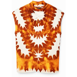 Koszulka z drapowaniem tie-dye