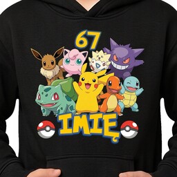 Bluza dziecięca Premium z nadrukiem Pokemon Personalizowana rozmiar
