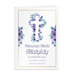 Biblia rozmiar M z nadrukiem dla dziewczynki