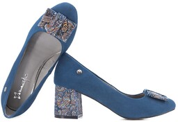 MACIEJKA 3356A-17 CZÓŁENKA DAMSKIE PÓŁBUTY 36 Niebieski