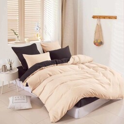 Pościel Satynowa Dwustronna 200x220 Elena 540 beżowo brązowa