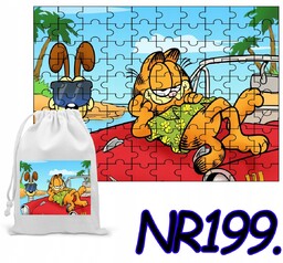 PUZZLE 96 EL. UKŁADANKA PREZENT KOT GARFIELD +