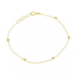 Złota Bransoletka z Delikatnymi Kulkami 585 BR.01819
