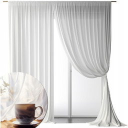 Firana Gotowa 400x250 Na Tasmie Marszczącej Do Salonu