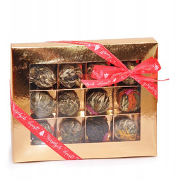 Zestaw herbat kwitnących na prezent KWITNĄCA BOMBONIERKA 12