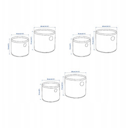 3 szt. Pudełko Len 2 szt zielone jasnoszare
