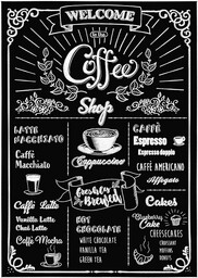 Komar Deco naklejka dekoracyjna COFFEESHOP Wymiary: 50 x