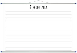 Pięciolinia - plansza edukacyjna, 200x140 cm