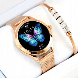 Zegarek SMARTWATCH G. Rossi rosegold + bransoletka