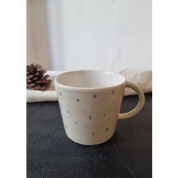 Pakamera Kubek ceramiczny ręcznie malowany KROPKI