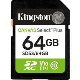Kingston SDXC Canvas Select Plus Gen3 64GB 100R