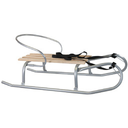 Victoria Sport, Sanki metalowe z oparciem, Tomek, srebrny