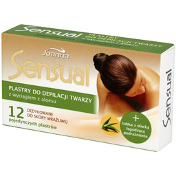JOANNA_Sensual plastry do depilacji twarzy Aloes 12szt +