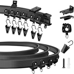 KOLAKO Szyna do zasłon sufitowych, elastyczna i giętka,