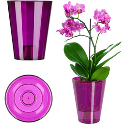 Doniczka okrągła Menfi 12 cm, fioletowa