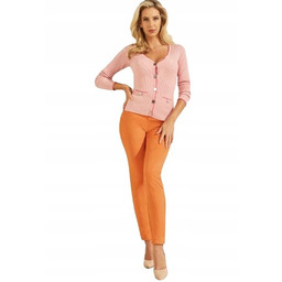 Guess Sweter Rozpinany Różowy Dopasowany S Gxa