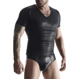 męski t-shirt z wetlooka w serek S 100%