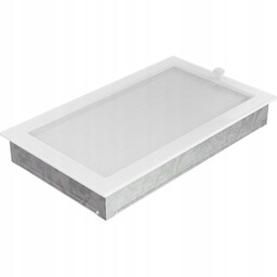 Kratka kominkowa wentylacyjna biała z żaluzją 22x37