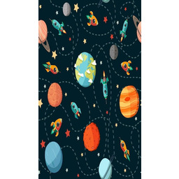 Homemania EXFAB19-80X120CM Dywan z nadrukiem Space 1