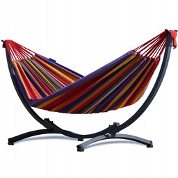 Hamak ze stelażem stalowym Kompakt zestaw ogrodowy hamak