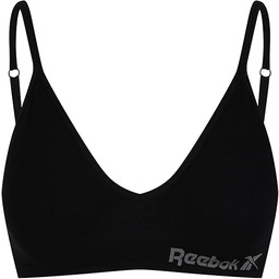 Reebok Damski top z kryształowym brzuchem, rozciągliwy, bawełniany,