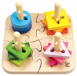 Hape Kreatywne drewniane puzzle, 19,7 x 11,6 x