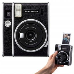 Instax 40 Aparat Natychmiastowy Błyskawiczny FujiFilm Czarny Retro