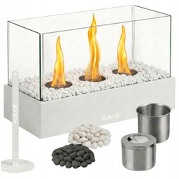 Biokominek Biały Wolnostojący Bezdymny Do Domu Na Taras