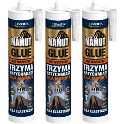 3szt Bostik Mamut Klej Uniwersalny 290ml Biały