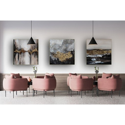 Pakamera Tryptyk KOLORY ZIEMI ręcznie malowana ABSTRAKCJA 60