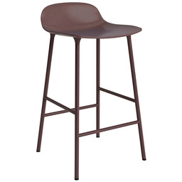 Normann Copenhagen - Kształt Stołek barowy H65 Steel/Brown