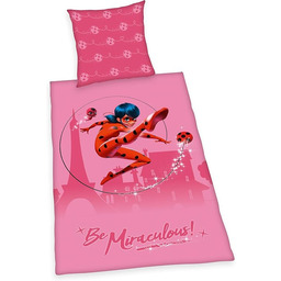 Herding Miraculous zestaw pościeli, bawełna, różowa, rozmiar austriacki